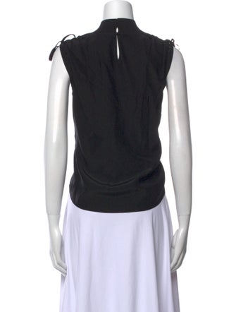 Cinq à Sept Silk Mock Neck Top