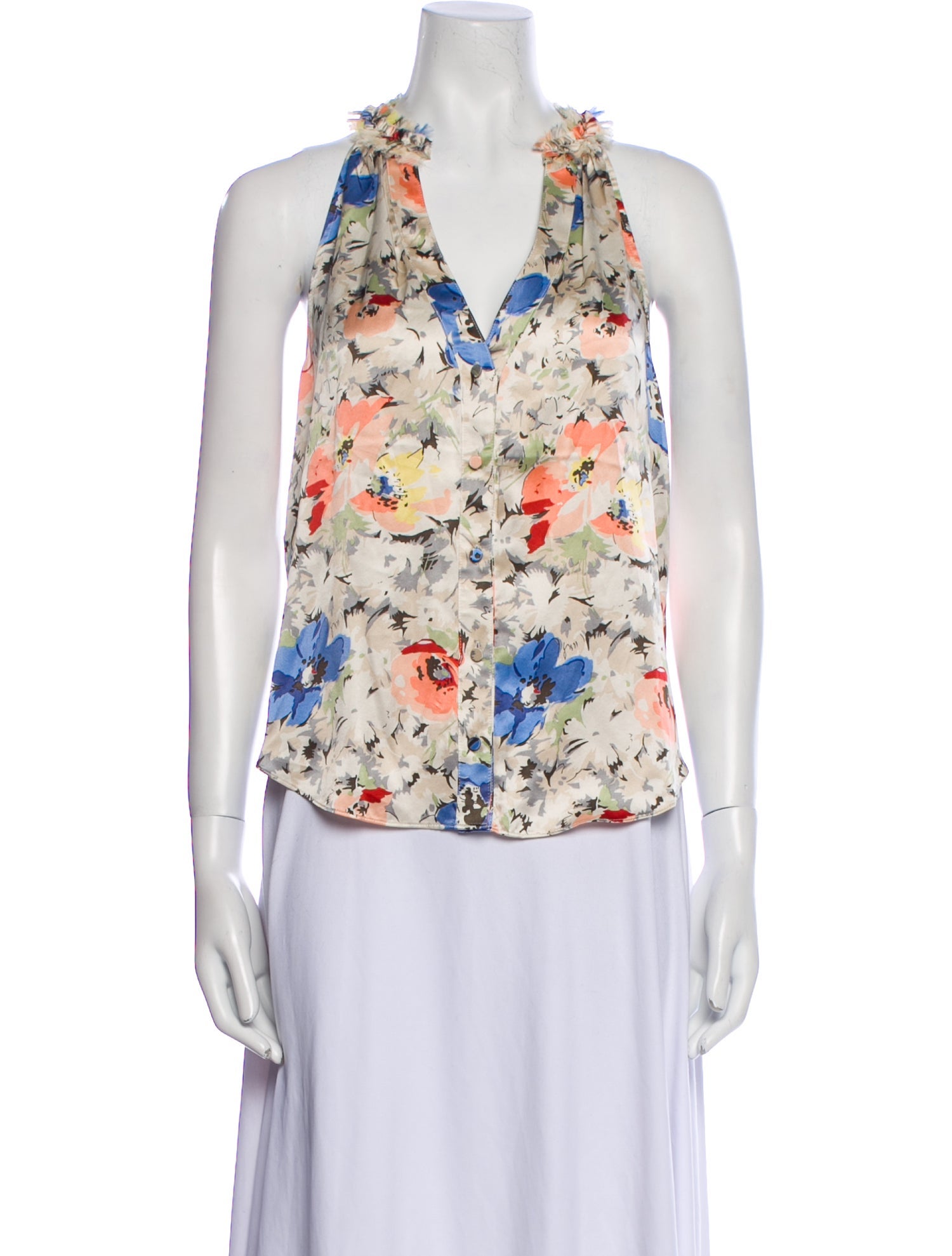 Cinq à Sept Silk Floral Print Blouse