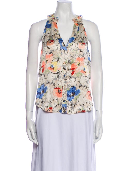Cinq à Sept Silk Floral Print Blouse