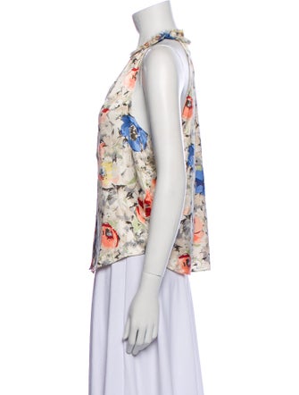 Cinq à Sept Silk Floral Print Blouse