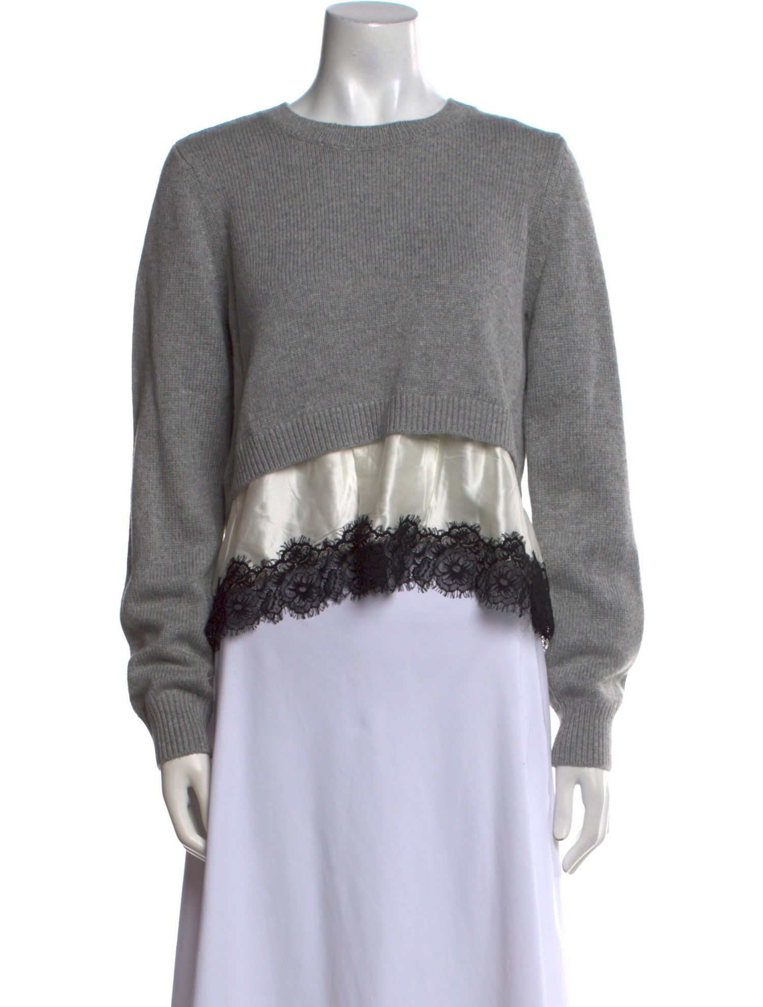 Cinq à Sept Colorblock Pattern Crew Neck Sweater w/ Tags