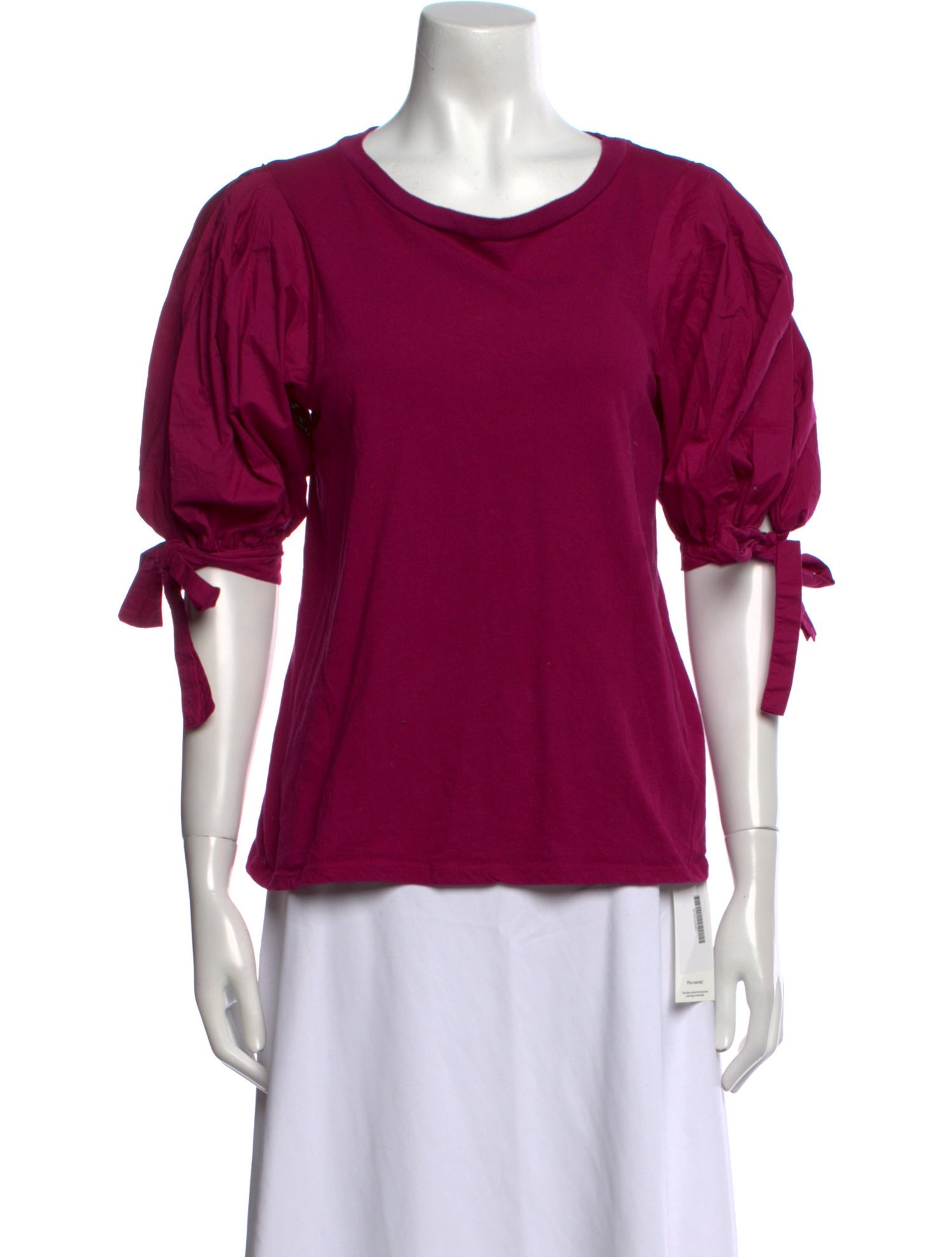 Cinq à Sept Scoop Neck Three-Quarter Sleeve T-Shirt