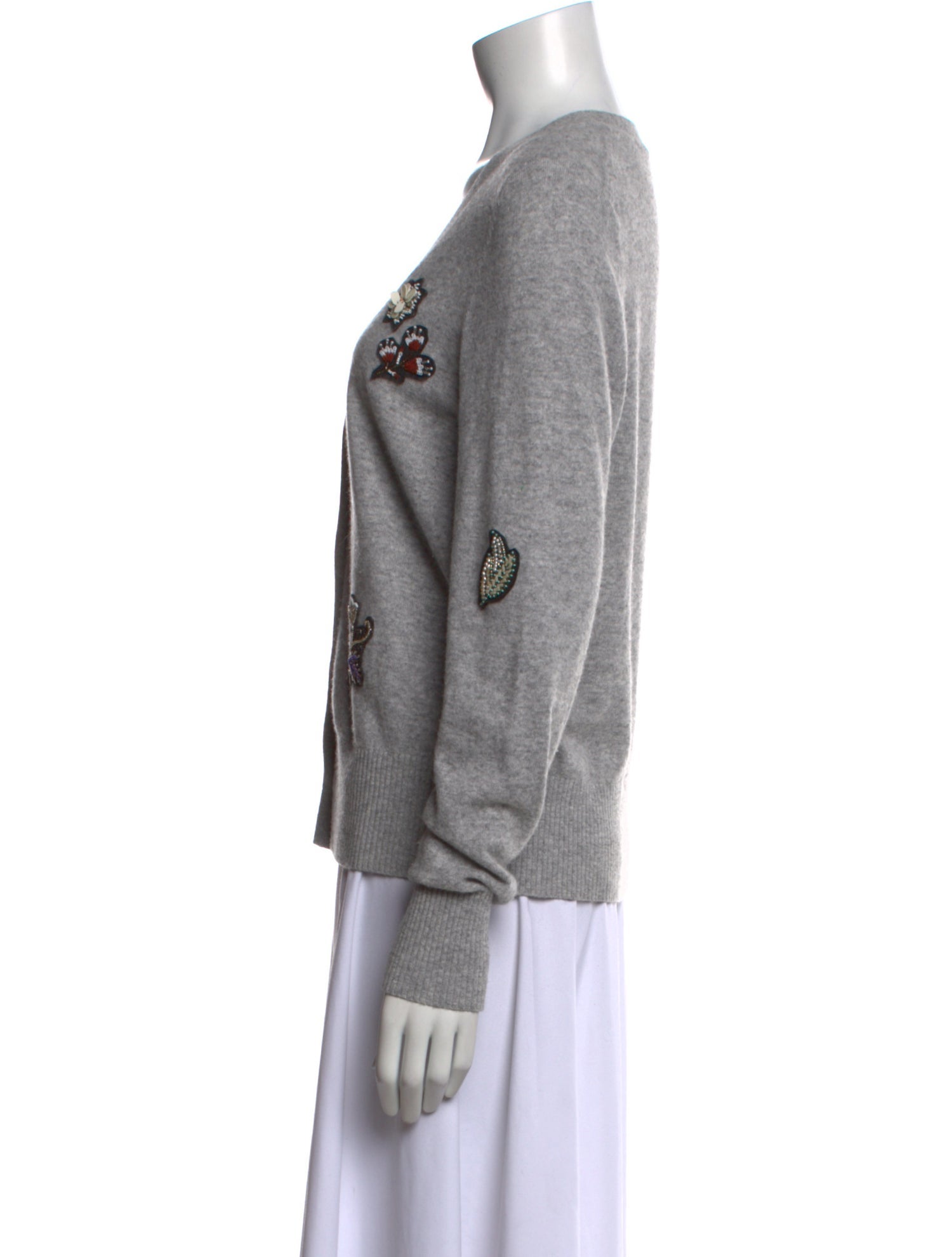 Cinq à Sept Graphic Print V-Neck Sweatshirt