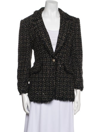 Cinq à Sept Wool Tweed Pattern Blazer