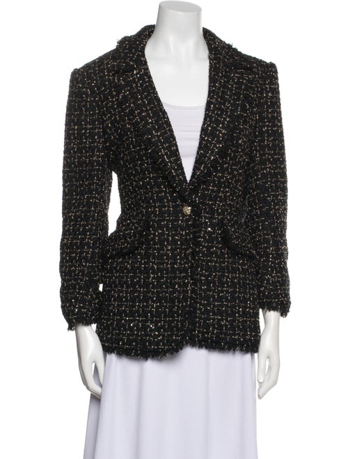 Cinq à Sept Wool Tweed Pattern Blazer