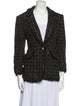Cinq à Sept Wool Tweed Pattern Blazer