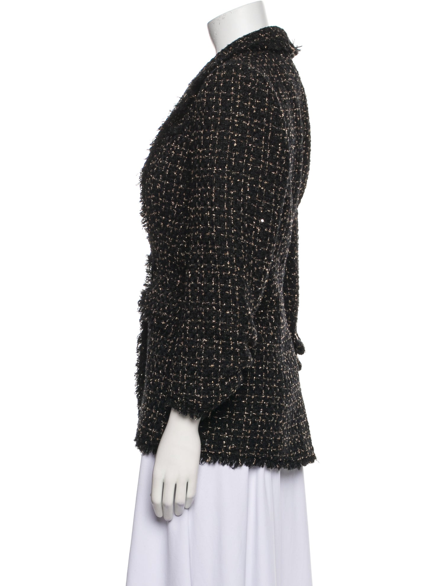 Cinq à Sept Wool Tweed Pattern Blazer