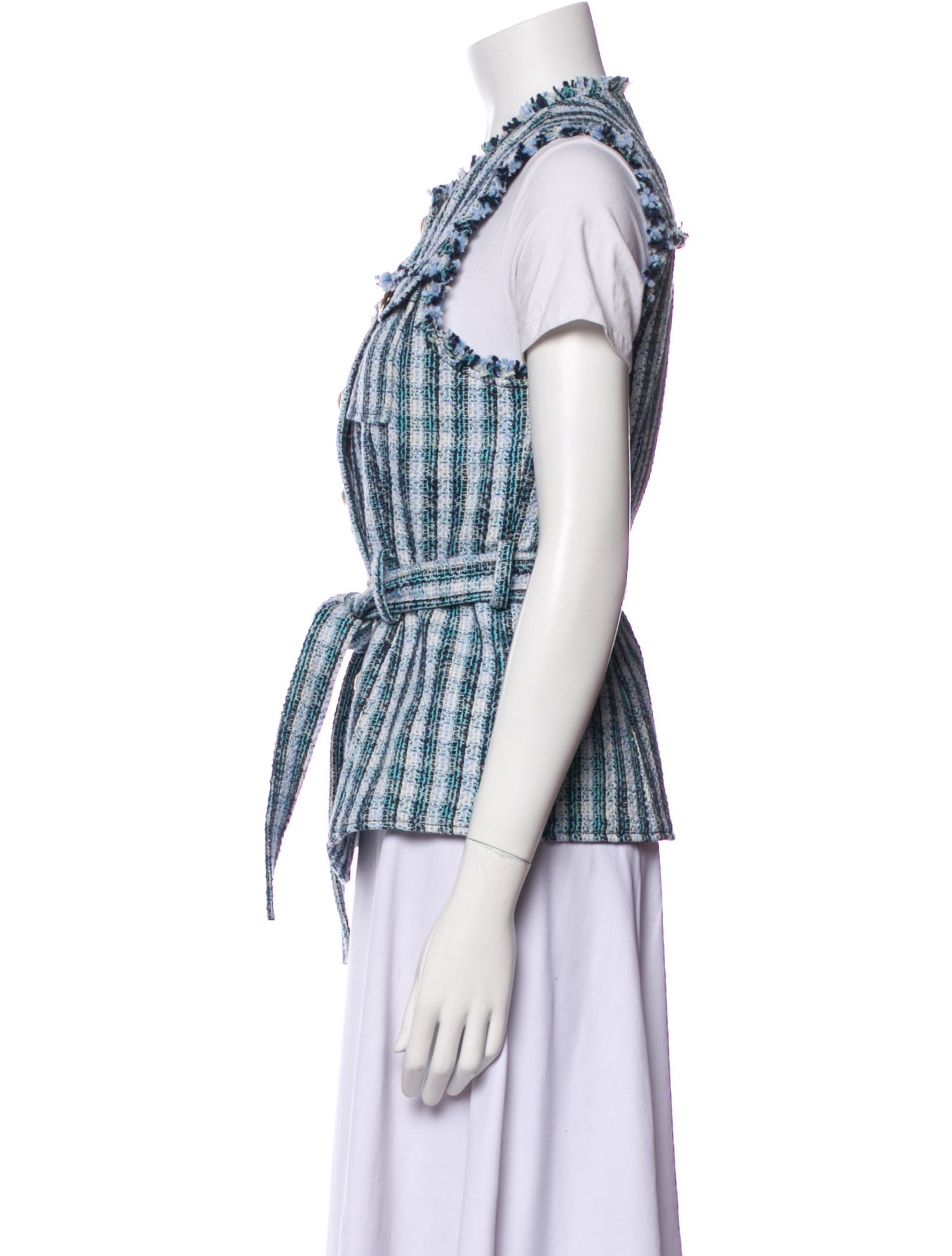 Cinq à Sept Plaid Print Vest