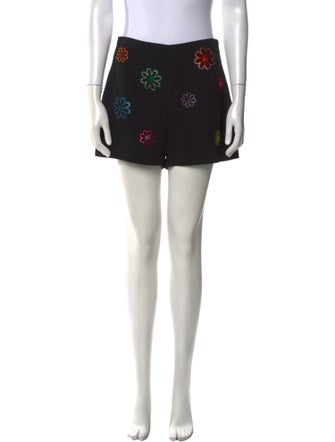 Cinq à Sept Floral Print Mini Shorts