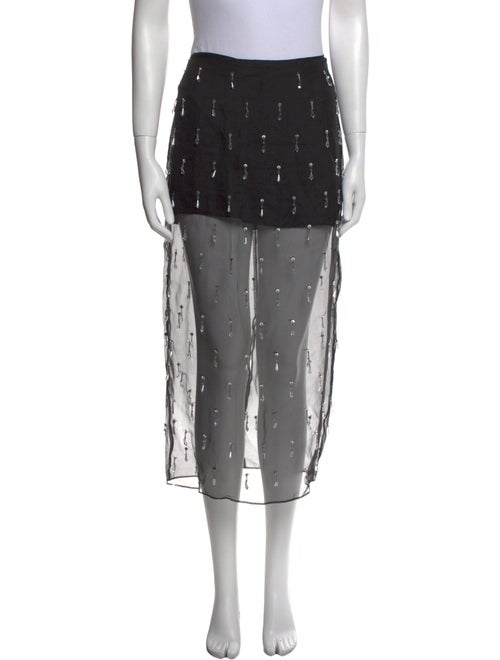 Cinq à Sept Silk Midi Length Skirt