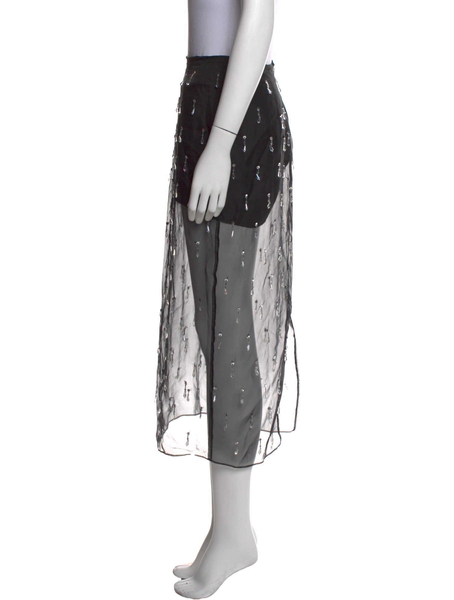 Cinq à Sept Silk Midi Length Skirt