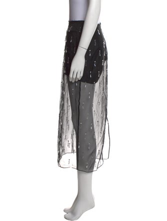 Cinq à Sept Silk Midi Length Skirt