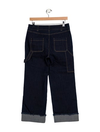 Cinq à Sept Mid-Rise Wide Leg Jeans