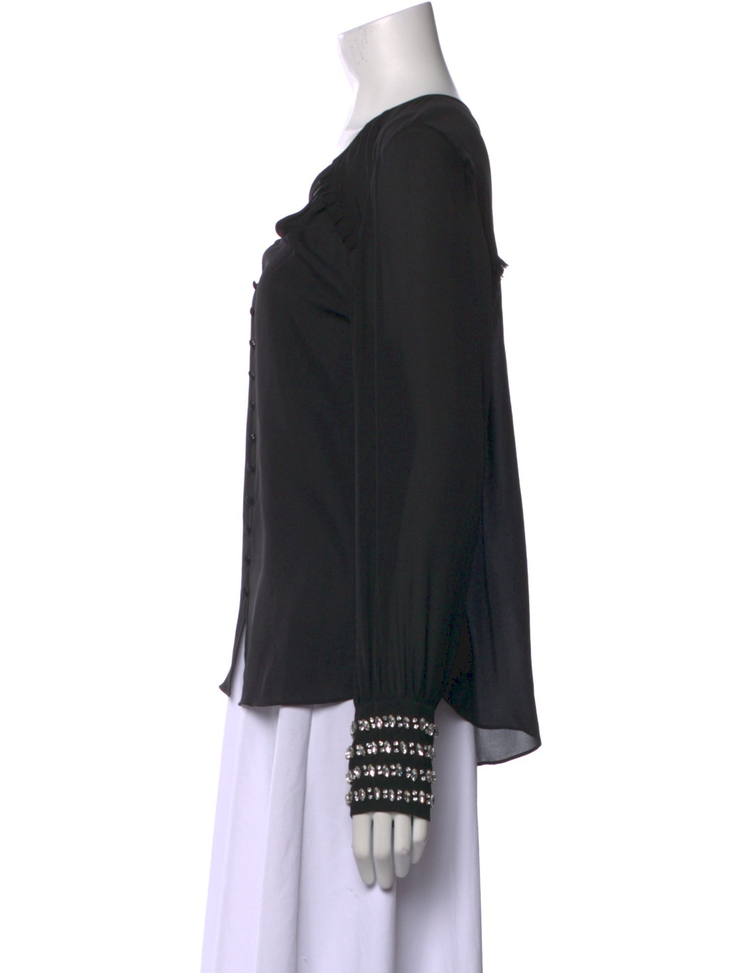 Cinq à Sept Silk V-Neck Blouse