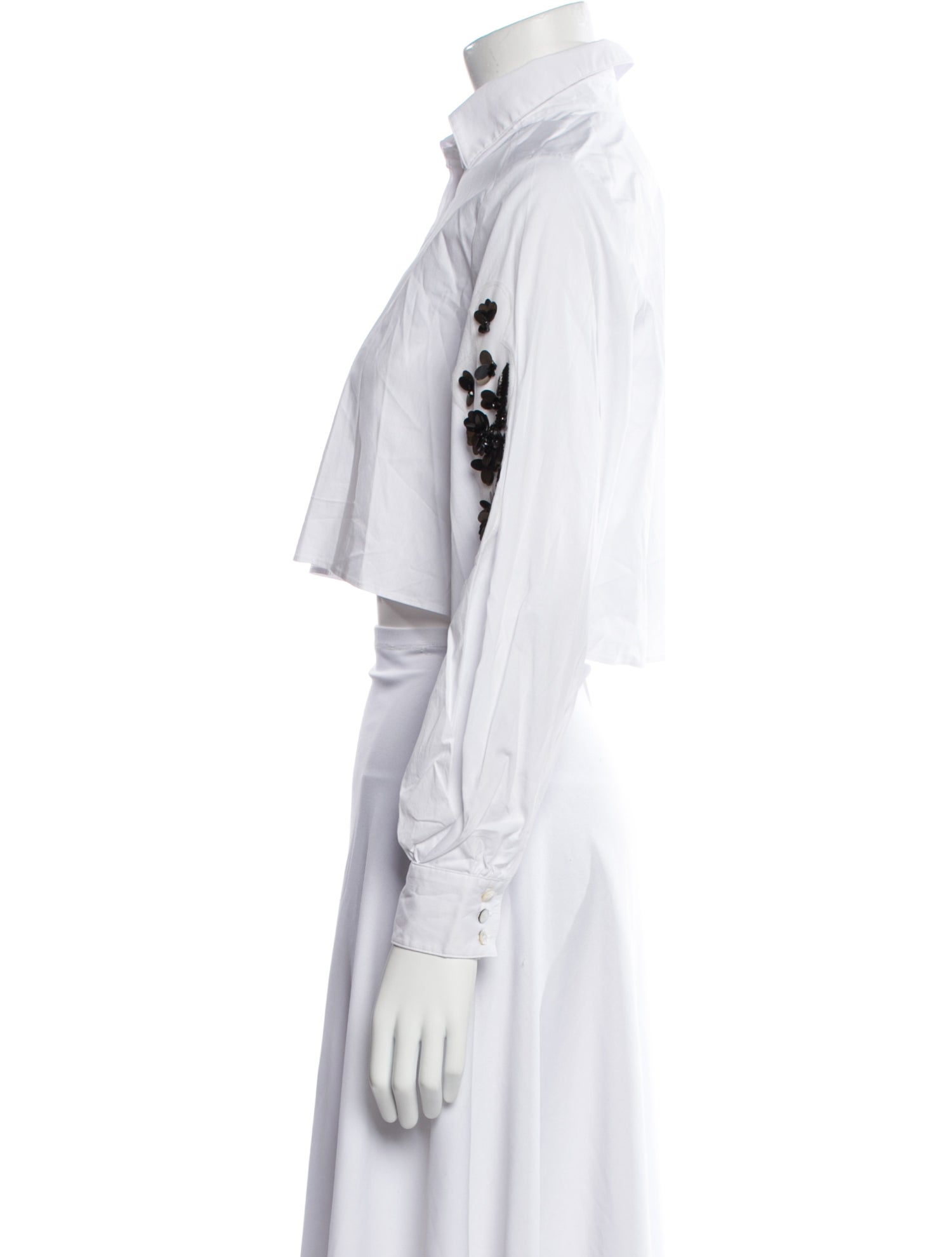 Cinq à Sept Long Sleeve Crop Top