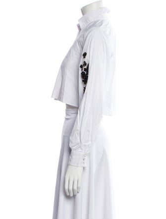 Cinq à Sept Long Sleeve Crop Top