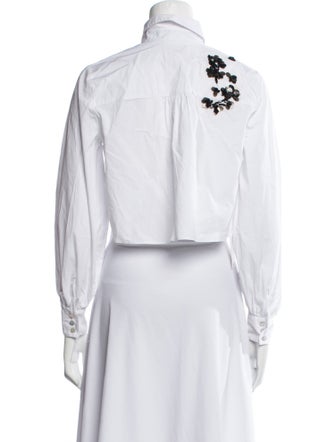 Cinq à Sept Long Sleeve Crop Top