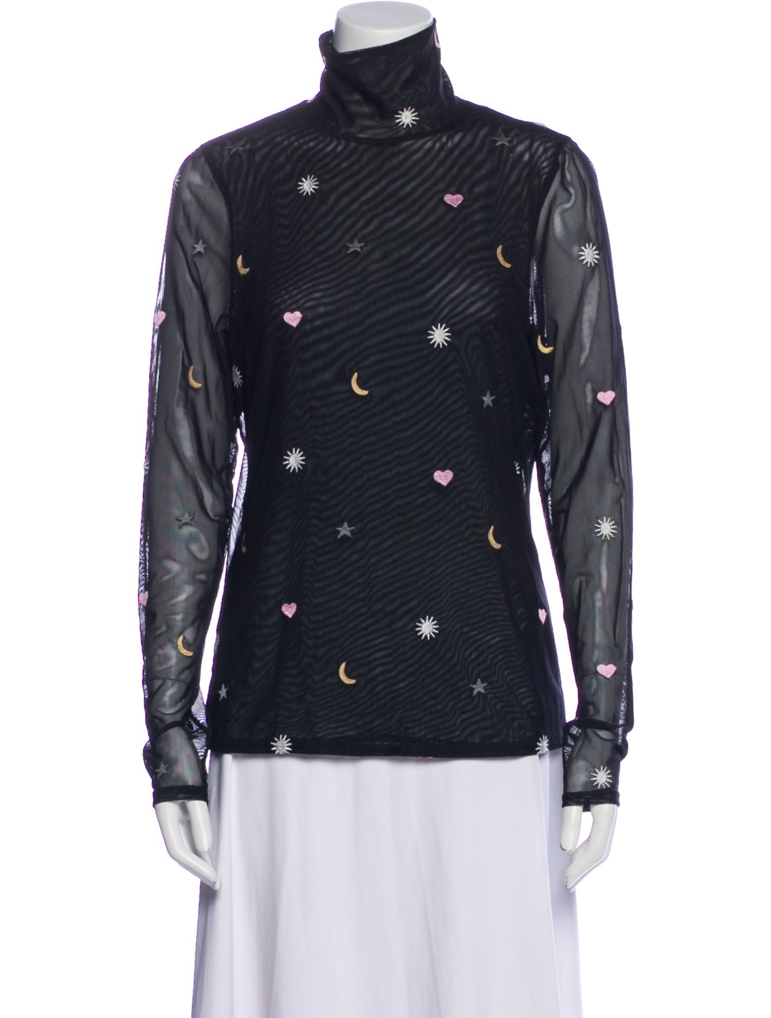 Cinq à Sept Printed Turtleneck Blouse