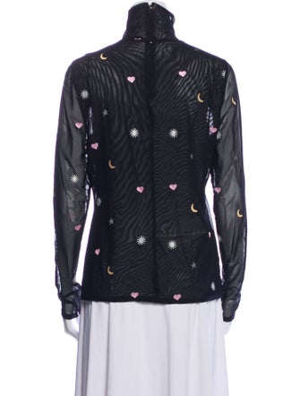 Cinq à Sept Printed Turtleneck Blouse