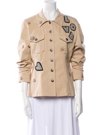 Cinq à Sept Graphic Print Utility Jacket