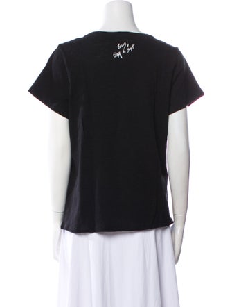 Cinq à Sept Graphic Print Crew Neck T-Shirt