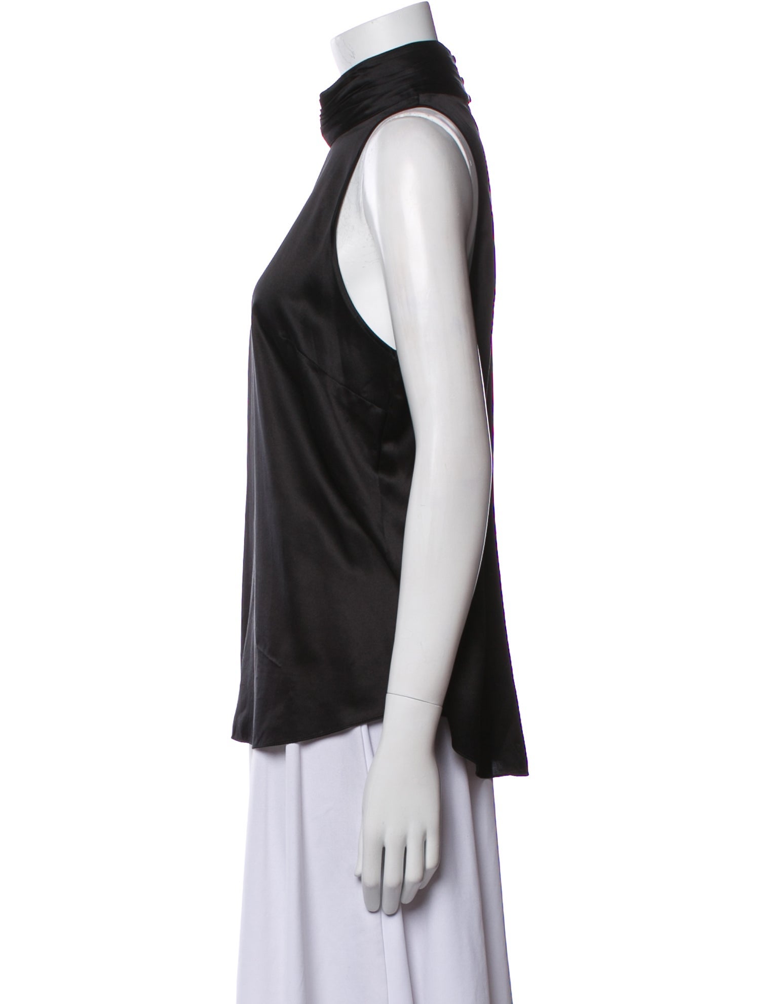 Cinq à Sept Silk Mock Neck Top