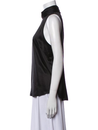Cinq à Sept Silk Mock Neck Top