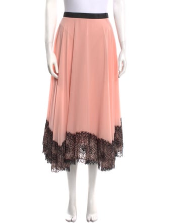 Cinq à Sept Ruffle Embellishment Midi Length Skirt