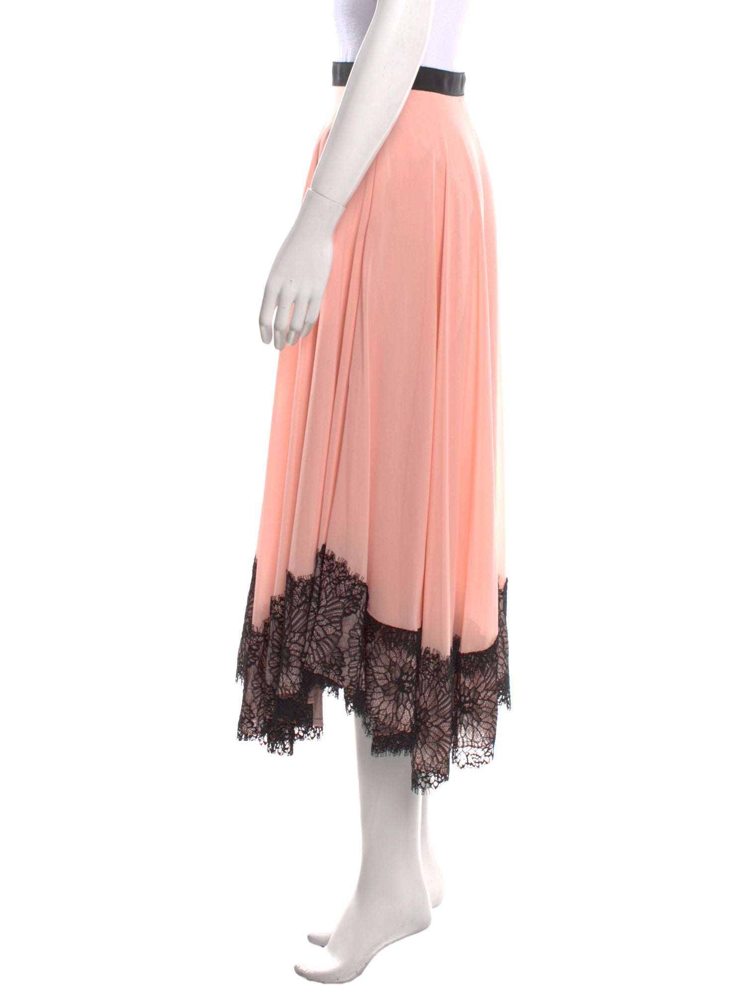 Cinq à Sept Ruffle Embellishment Midi Length Skirt