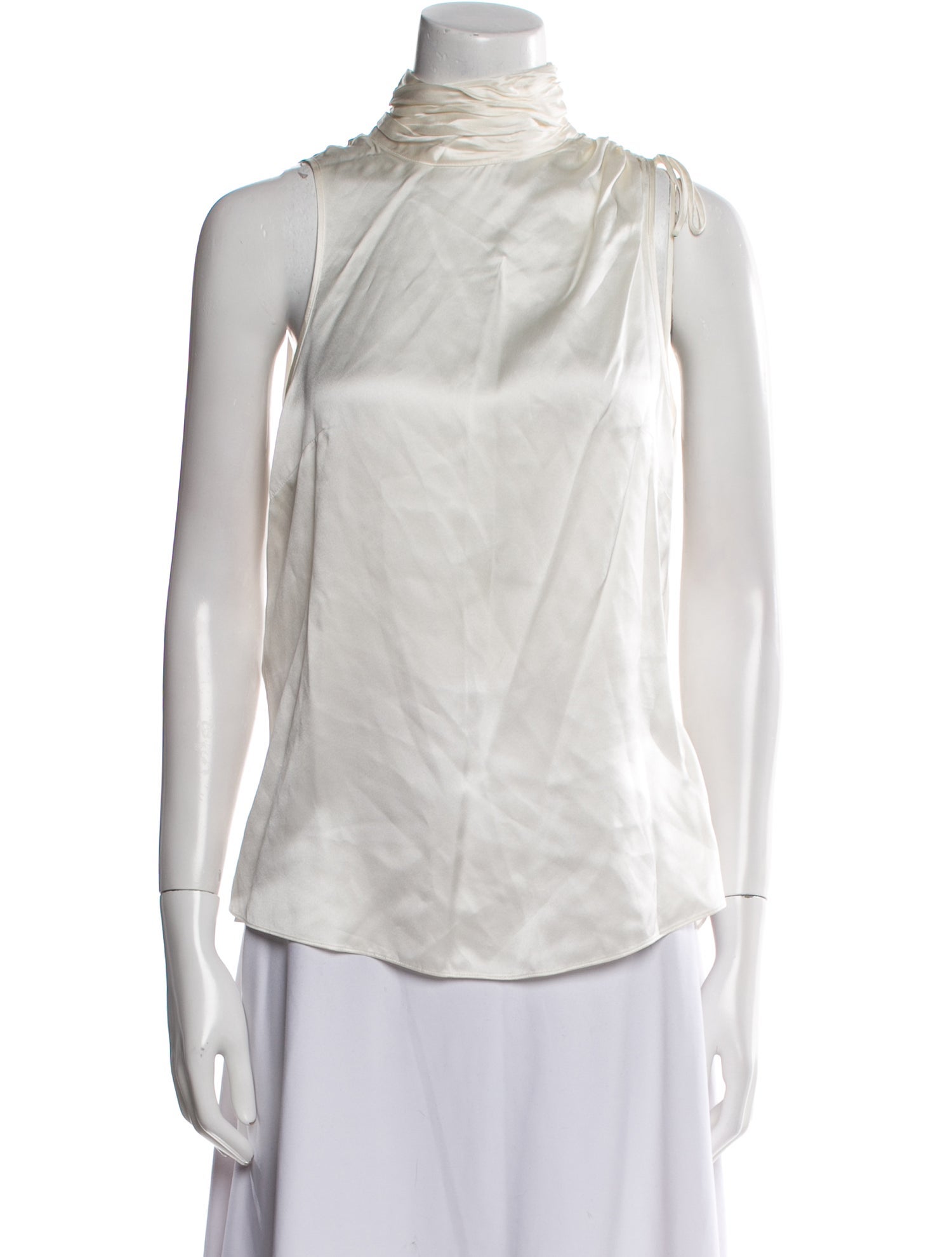 Cinq à Sept Silk Mock Neck Top