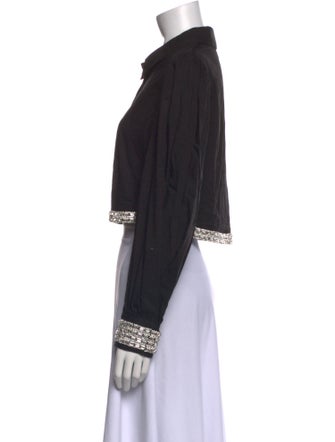 Cinq à Sept Long Sleeve Crop Top