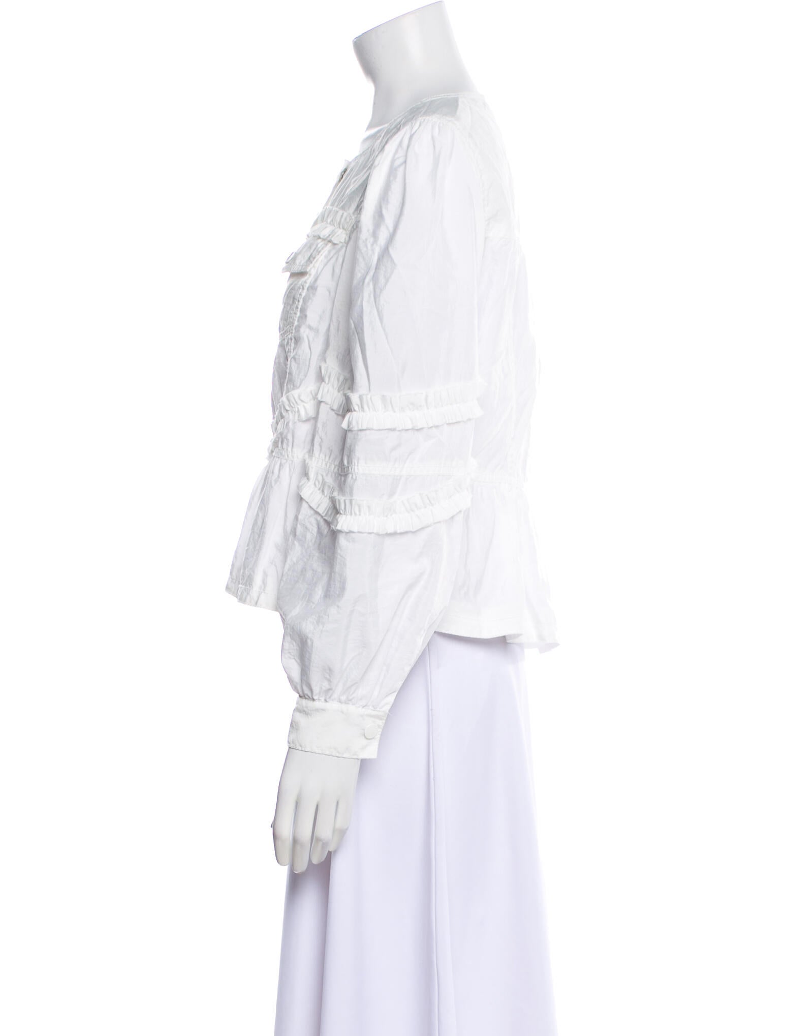 Cinq à Sept Square Neckline Three-Quarter Sleeve Blouse