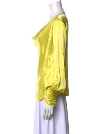 Cinq à Sept Silk Cowl Neck Blouse