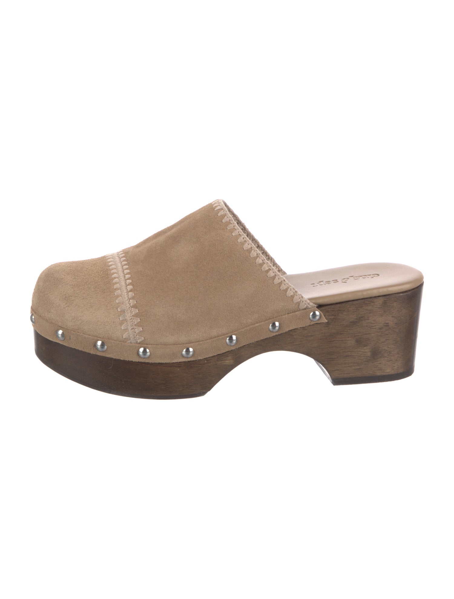 Cinq à Sept Suede Colorblock Pattern Mules