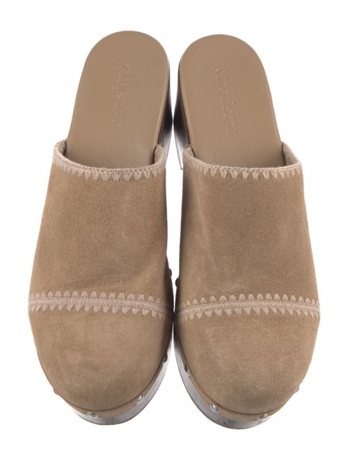 Cinq à Sept Suede Colorblock Pattern Mules