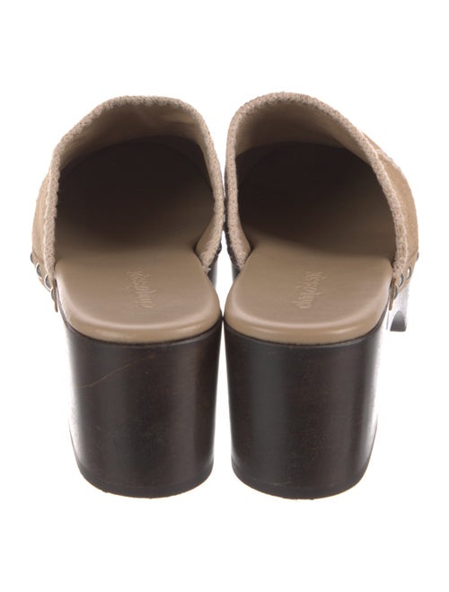 Cinq à Sept Suede Colorblock Pattern Mules