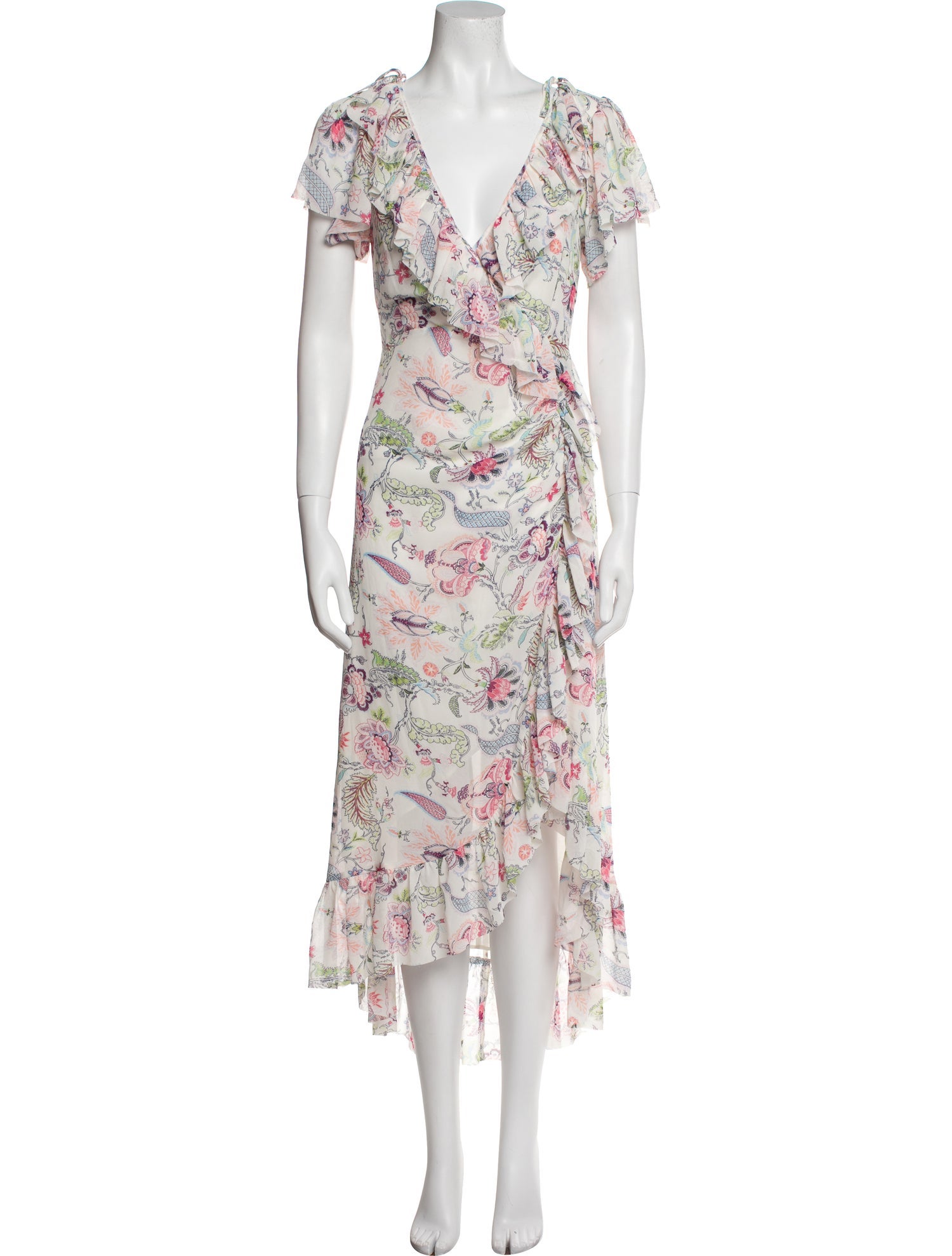 Cinq à Sept Floral Print Long Dress w/ Tags