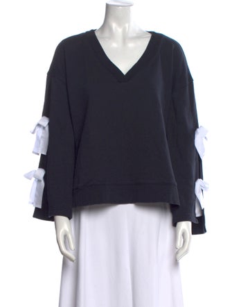 Cinq à Sept V-Neck Long Sleeve Sweatshirt