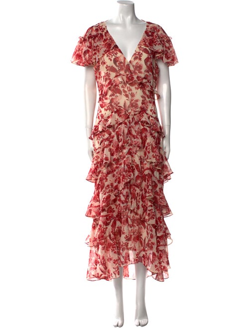 Cinq à Sept Floral Print Long Dress