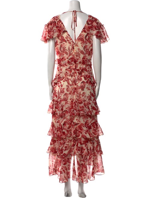 Cinq à Sept Floral Print Long Dress