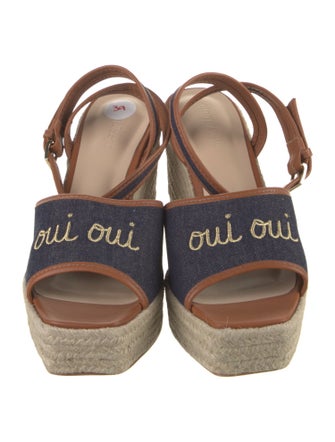 Cinq à Sept Denim Printed Espadrilles