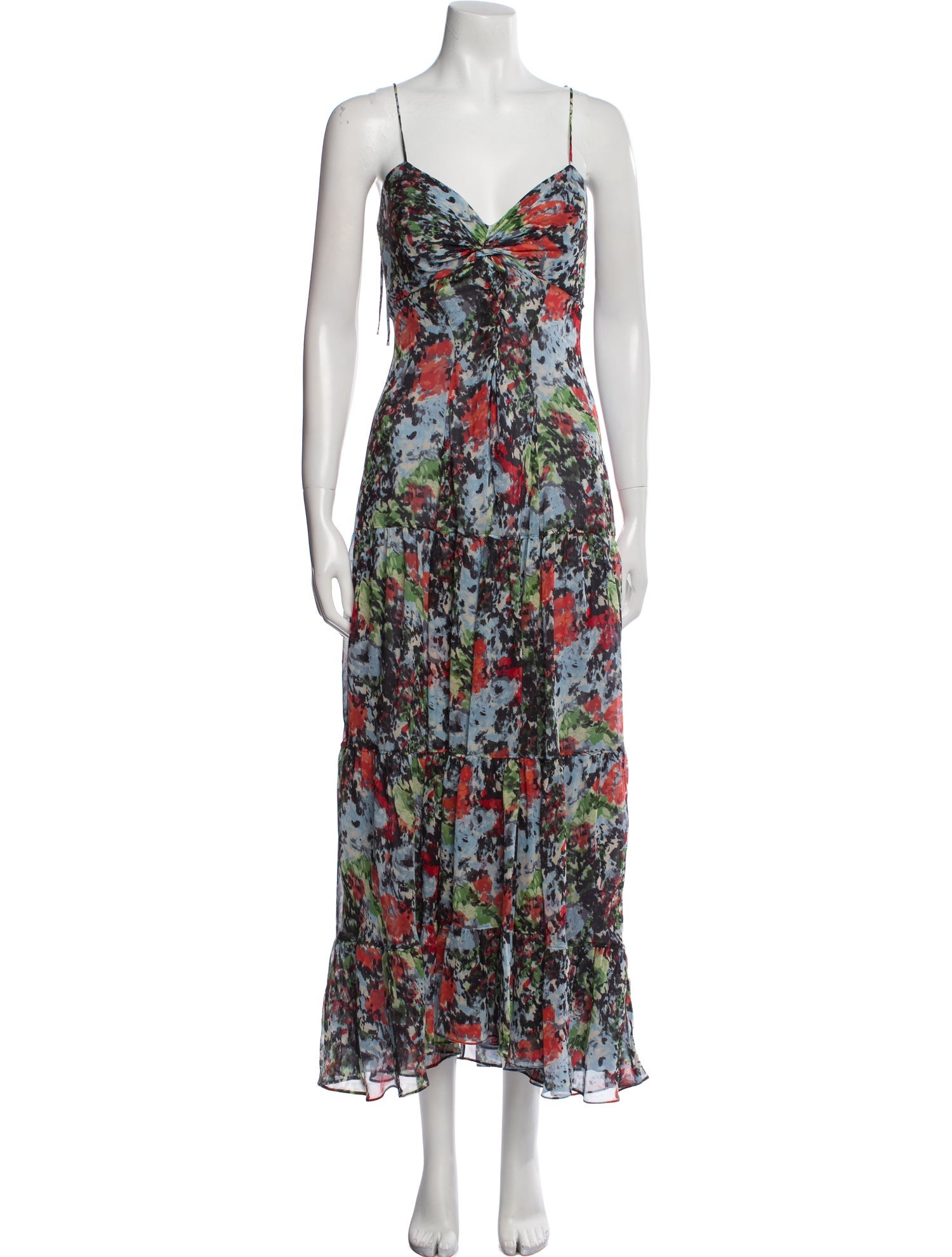 Cinq à Sept Floral Print Midi Length Dress