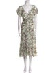 Cinq à Sept Floral Print Long Dress