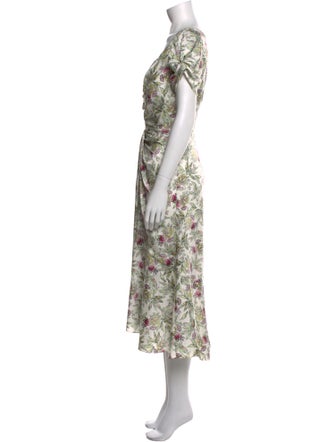 Cinq à Sept Floral Print Long Dress