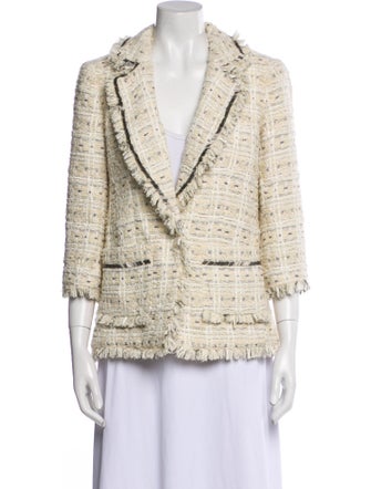 Cinq à Sept Tweed Pattern Blazer