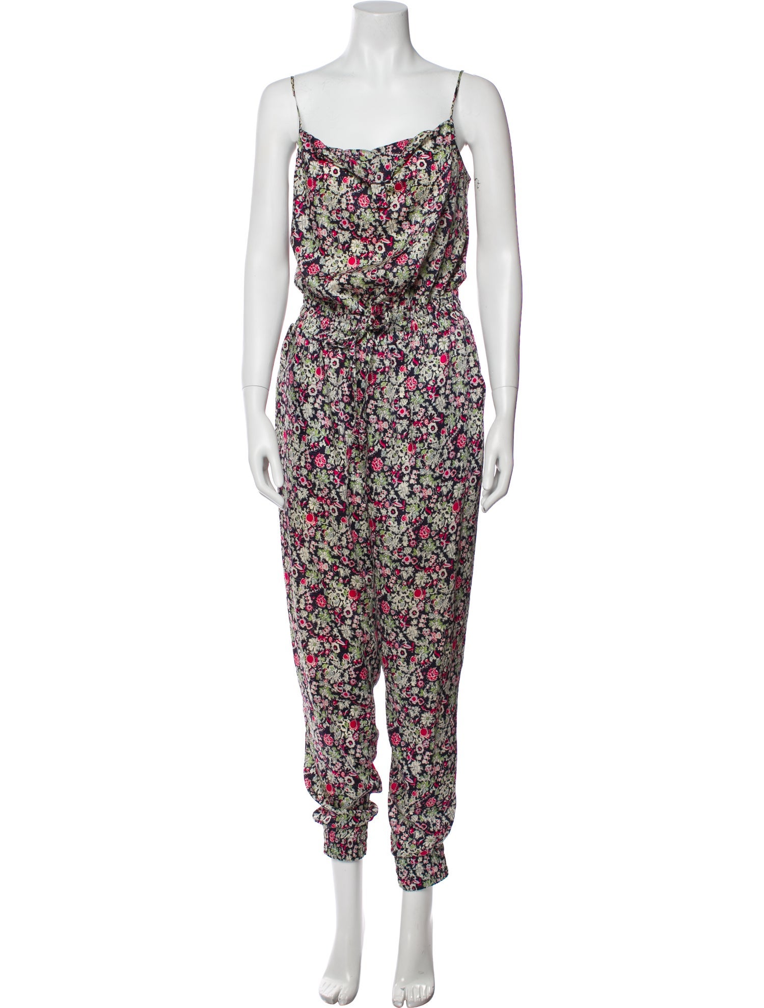 Cinq à Sept Printed Square Neckline Jumpsuit