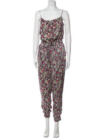 Cinq à Sept Printed Square Neckline Jumpsuit