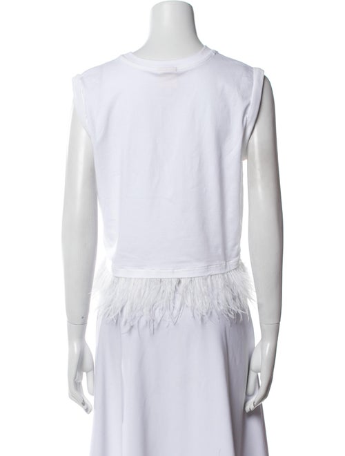 Cinq à Sept Crew Neck Sleeveless Crop Top