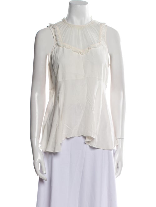 Cinq à Sept Silk Crew Neck Blouse