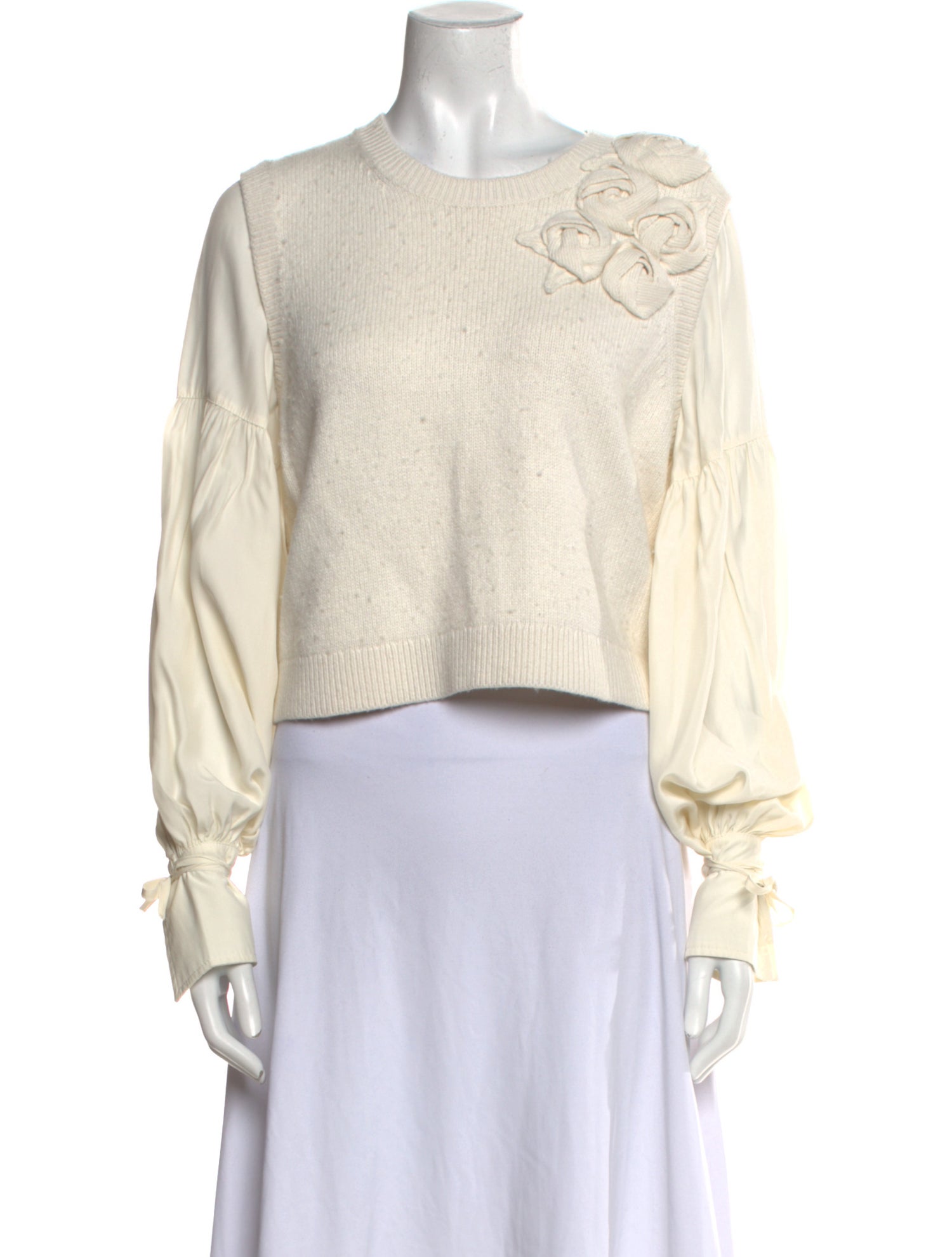 Cinq à Sept Crew Neck Long Sleeve Sweatshirt